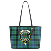 Keith Ancient Tartan Crest Leather Tote Bag